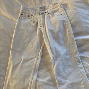 Zara white straight fit jeans NWT